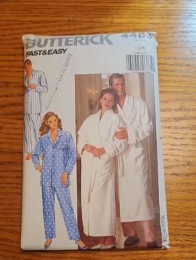 Butterick Fast & Easy Sewing Pattern 4483 - Spa Robe & Pajama Set - Uncut S L-XL